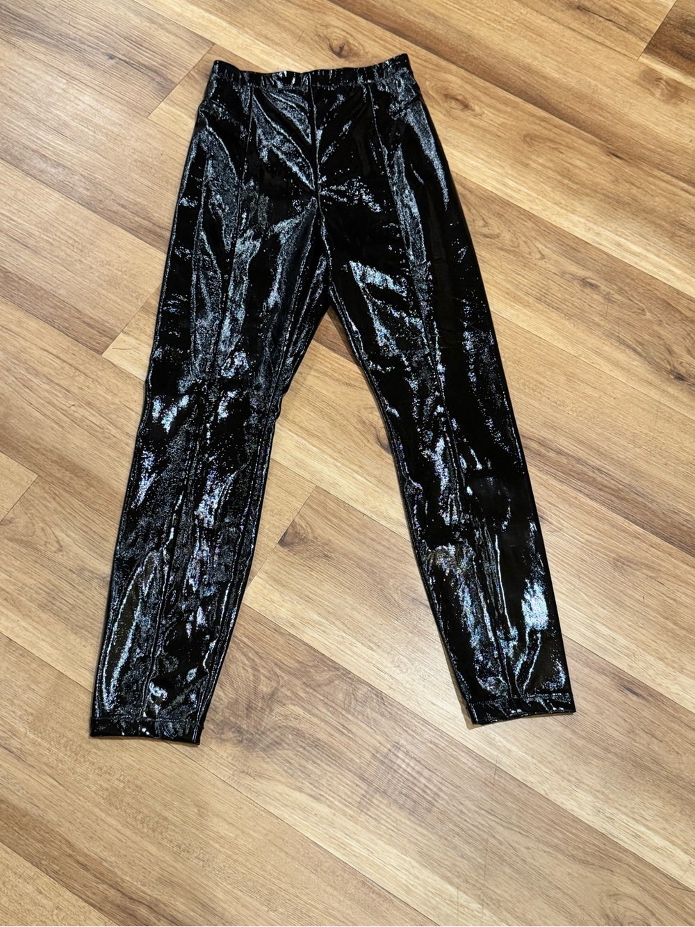 Good American Faux Leather Black Vinyl Pants - Like NEW
